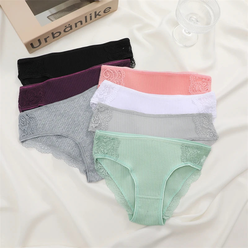 Women's Cotton Underwear Breathable Low-Rise Briefs