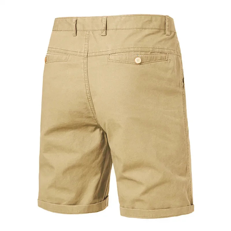 Men's Cotton Casual Shorts - Smart Casual Knee Length Trousers