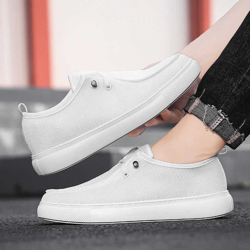 Summer Casual Sneakers - Men's Breathable Flat Tennis & Running Trainers