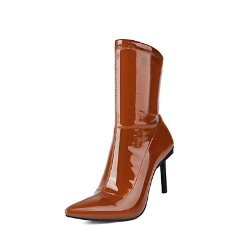 Suede Elastic Ankle Boots