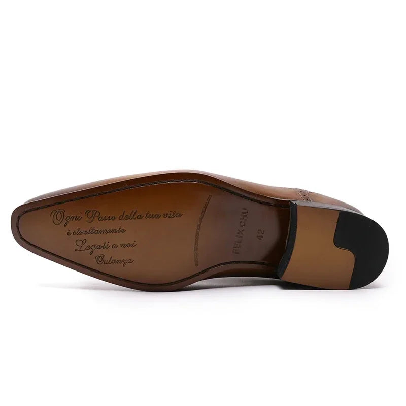 Men's Genuine Leather & Suede Oxford Shoes - Handmade