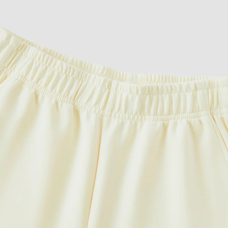 Draped Wide Leg Trousers - Elastic Waist Versatile Autumn Pants