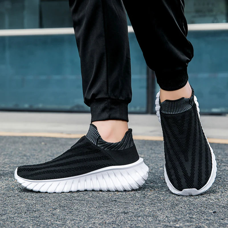 Men's Casual Platform Sneakers - Slip On Tennis Trainers