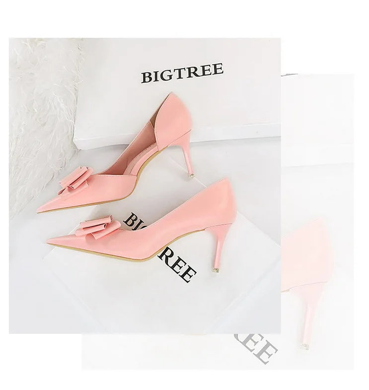 Bowknot Stiletto Heel Pumps