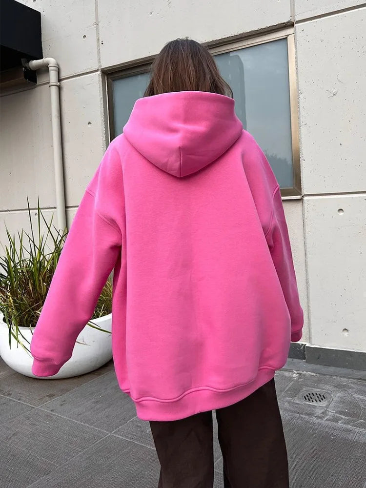 Women's  Oversized Fleece Pullover Hoodie