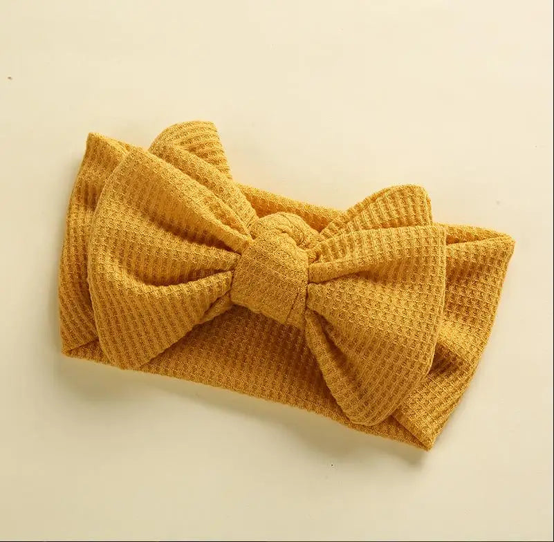 Infant Baby Girl Bow Headband Cute Stretch Bowknot Sweat Hair Bands Clothing Accessories