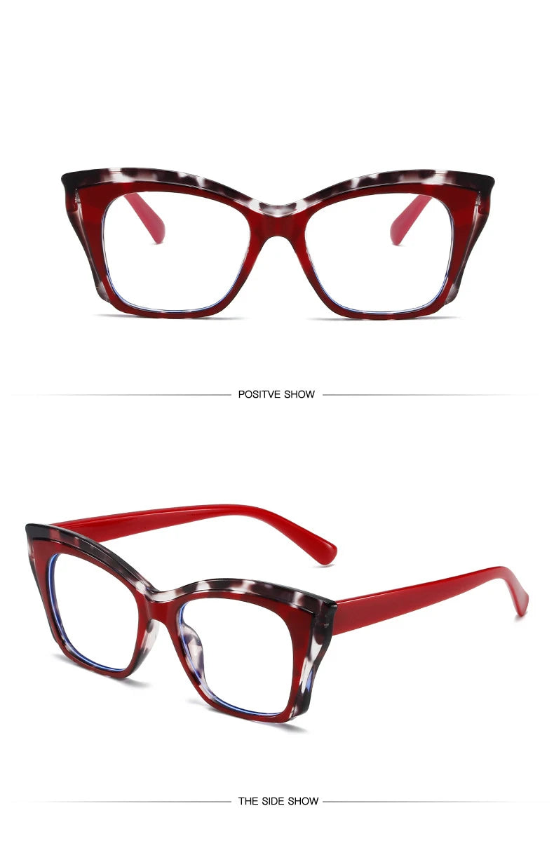 Women's Cat Eye Blue Light Blocking Glasses - Vintage Oversized Eyewear