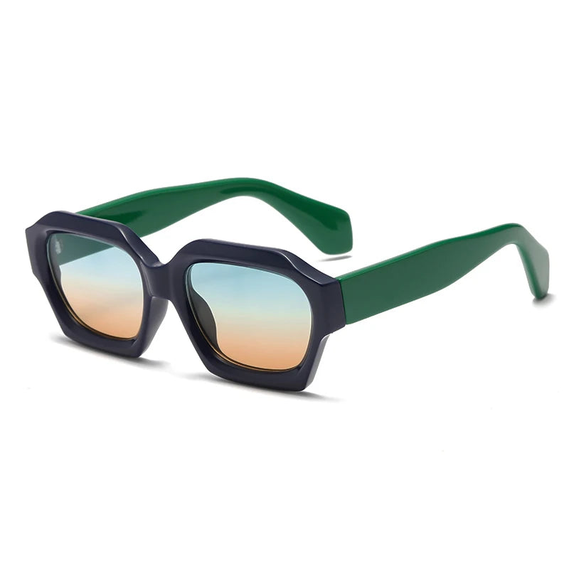 Black Square Frame Sunglasses - Punk Trendy UV400 Women's Eyewear