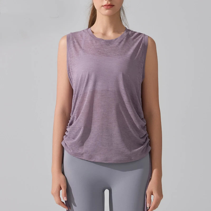 Women's Summer Gym T-Shirt - Breathable Quick Dry Fitness Tank Top