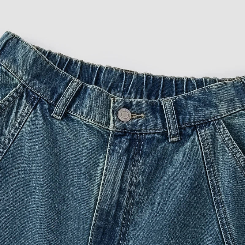 Women's Loose Pure Cotton Long Pants with Curved Hem