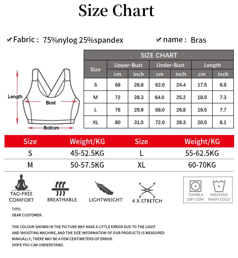 Women's High Impact Fitness Yoga Bra Gathered Push Up Sports Back Gym Crop Top Breathable Workout Vest