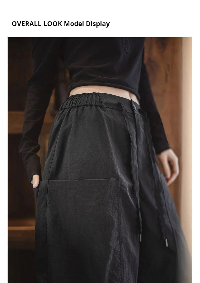 Women's Wide Leg Palazzo Pants - Lightweight Casual Streetwear Trousers