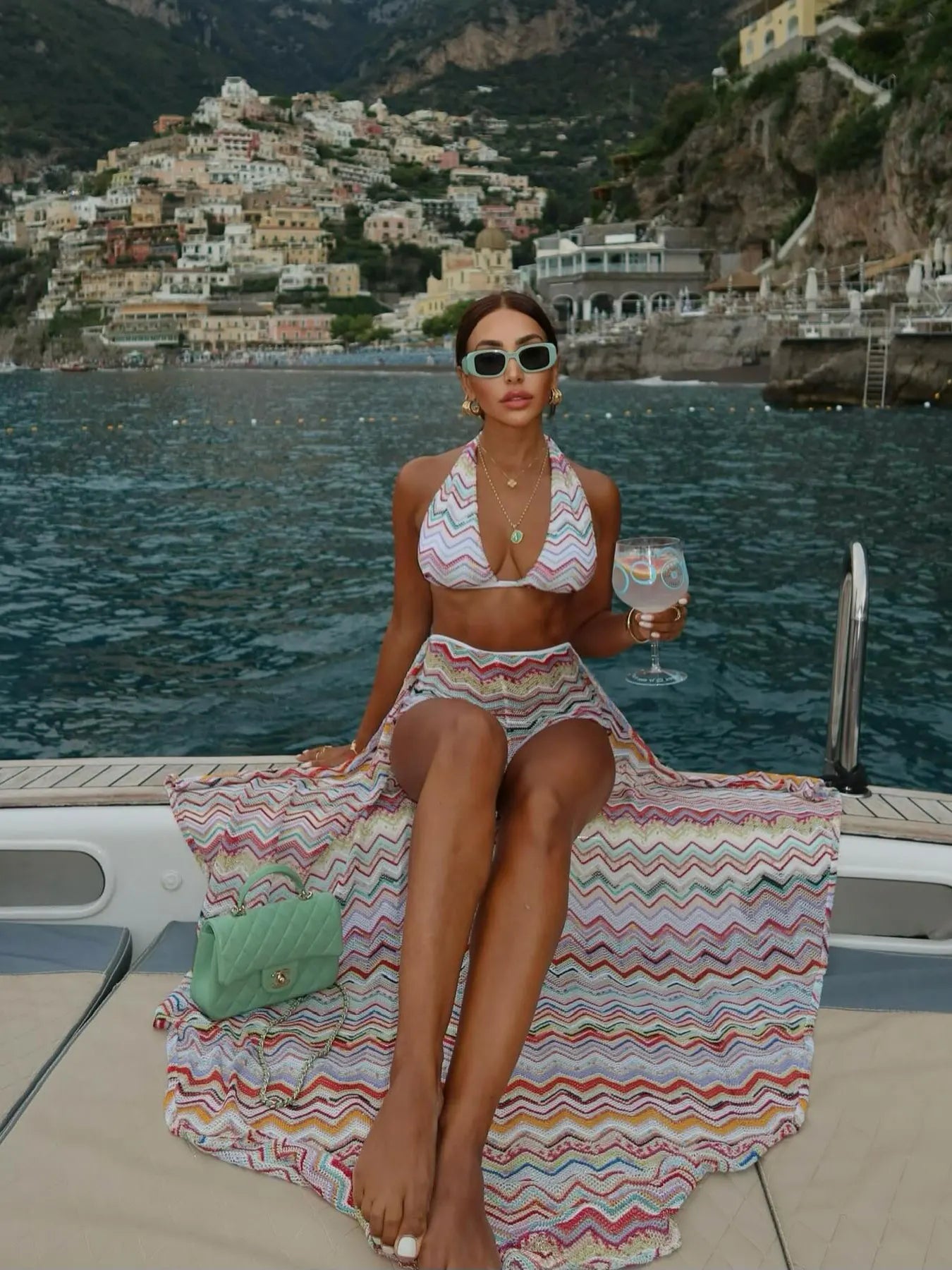 3-Pack Leopard Print Bikini Set with Cover-Up Skirt