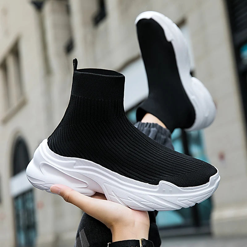 Men's Casual Sports Mesh Running Slip On Breathable Designer Tennis Shoes Walking Sneakers