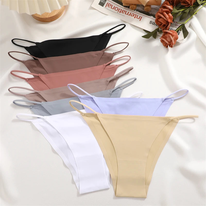 3-Pack Seamless Low Waist Bikini Briefs - Comfortable Stretch Underwear
