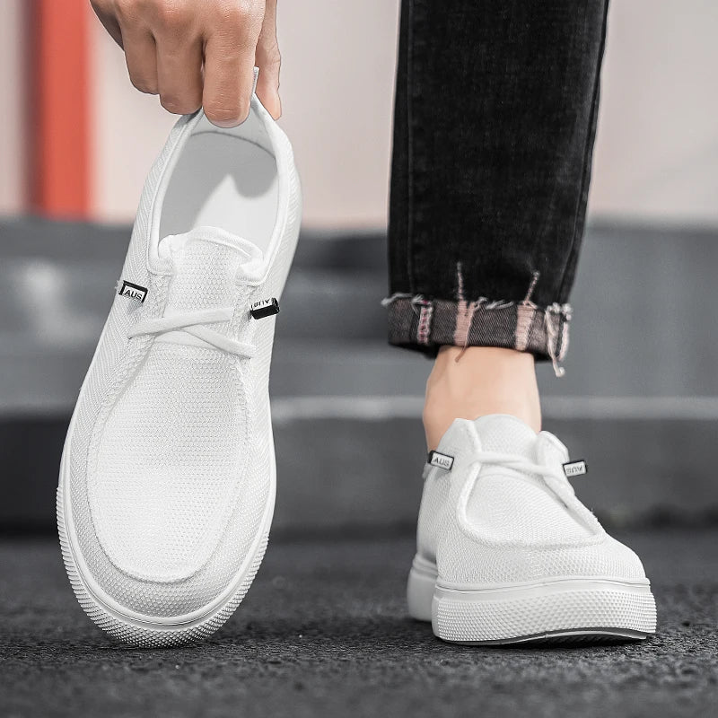 Summer Casual Sneakers - Men's Breathable Flat Tennis & Running Trainers