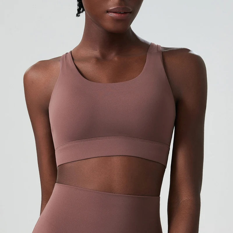 Women's High Impact Fitness Yoga Bra Buttery Soft Gym Running Breathable Quick Dry Sports Vest