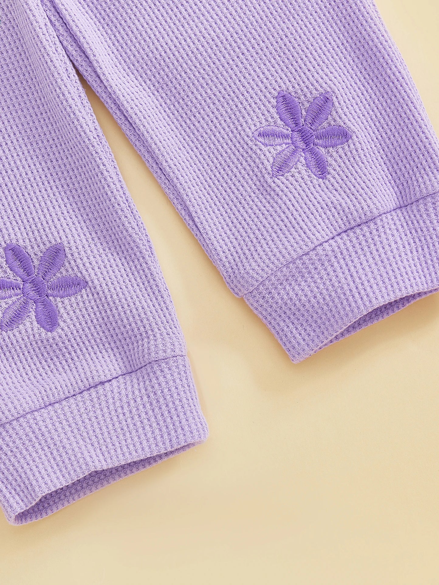 Toddler Kids Girls Carnival Long Sleeve Letter Floral Embroidery Sweatshirt and Pants Set