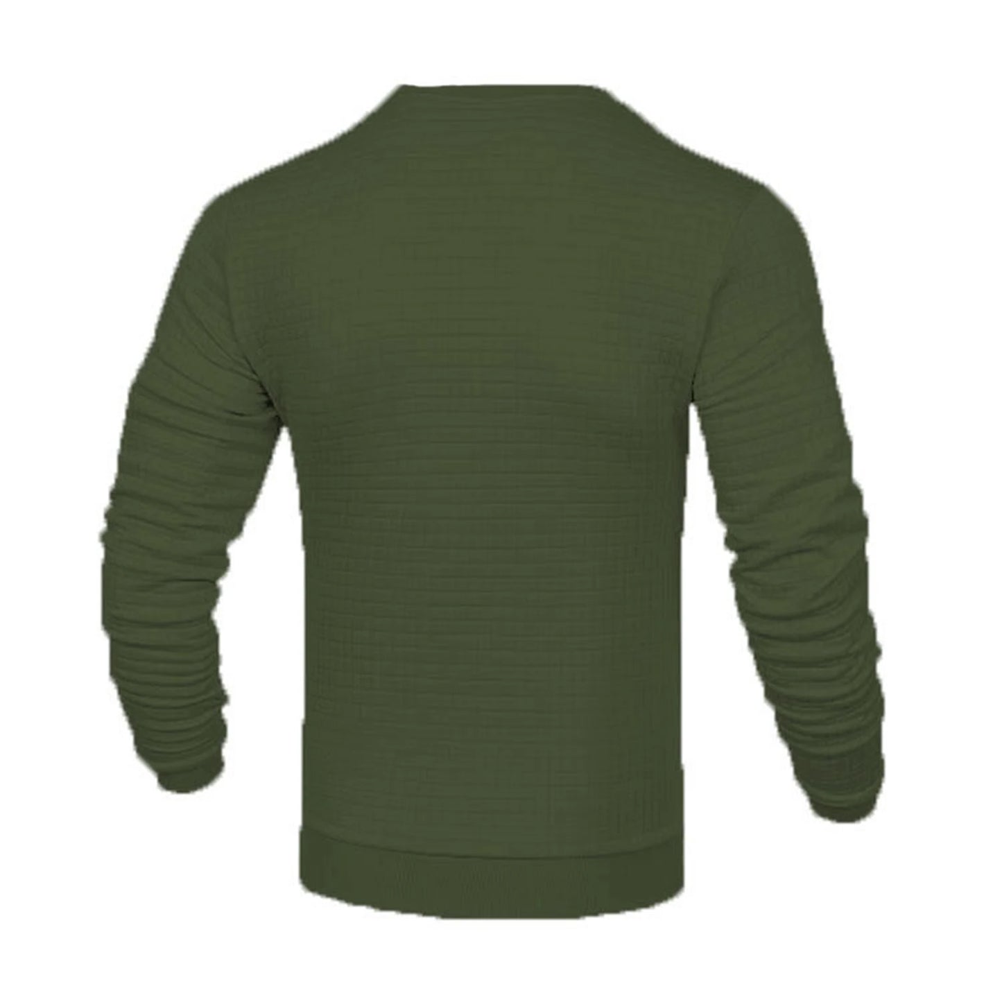 Men's Casual Knitted Pullover Hoodie - Long Sleeve Slim Fit O-Neck Sweatshirt