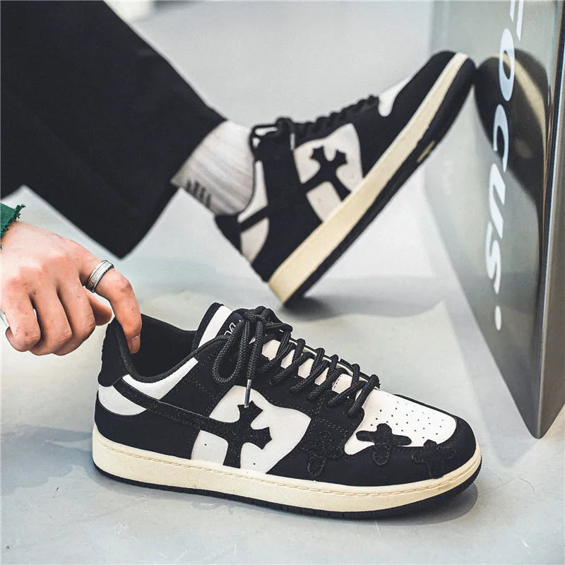 Men's Cross-Design Sneakers - Running & Basketball Trainers