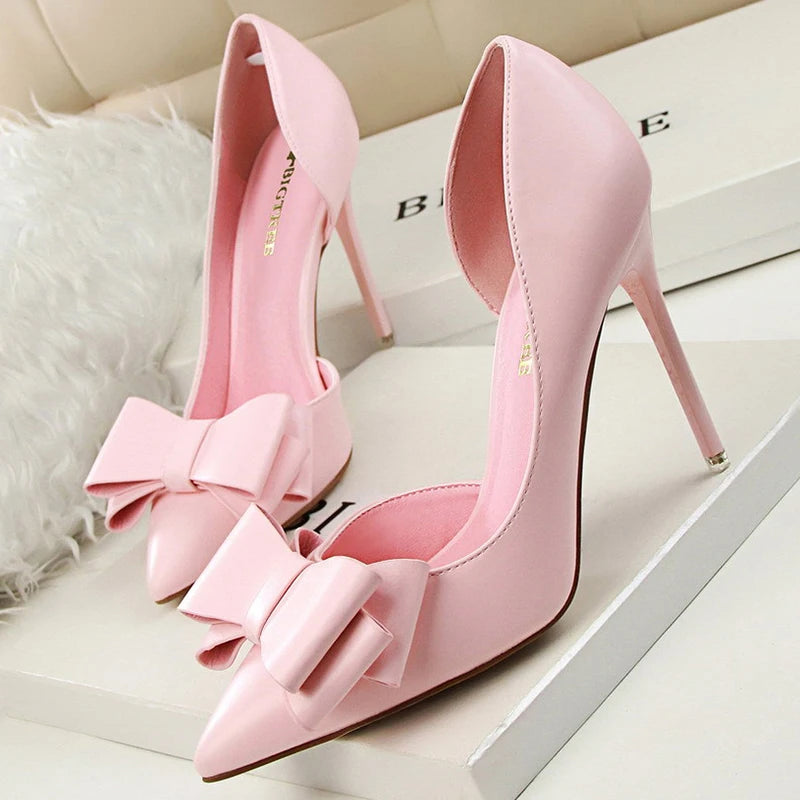 Bowknot Stiletto Heel Pumps