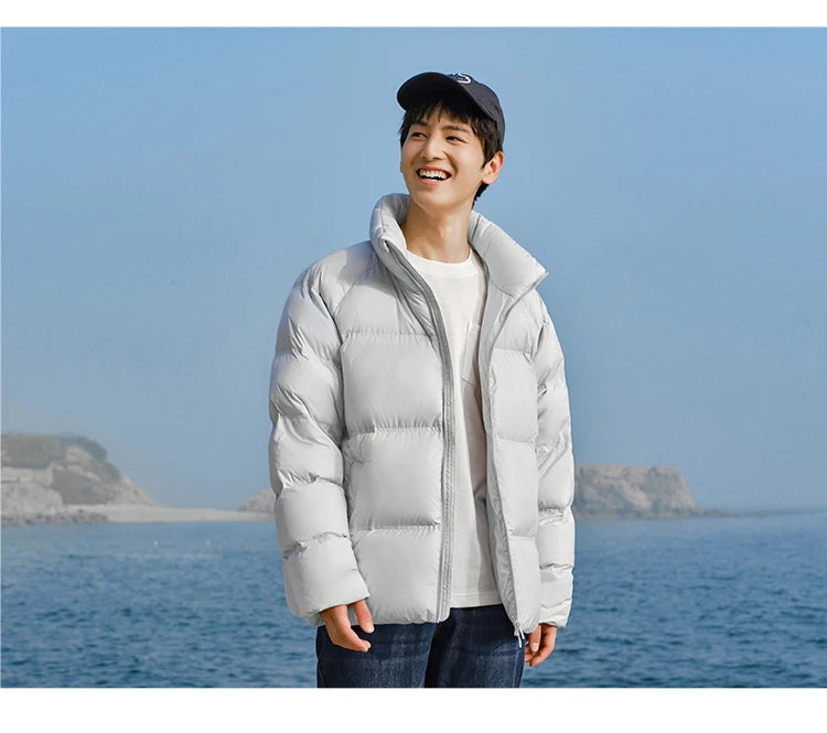 Unisex Lightweight Down Puffer Jacket - Three-Proof Thermal Winter Coat