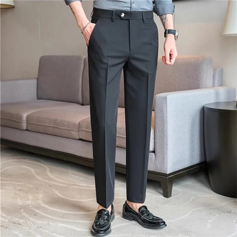 Men's Elastic Smart Casual Trousers