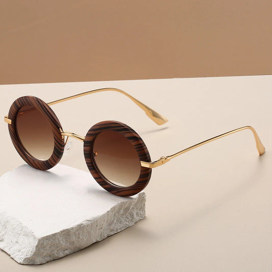 Unisex Vintage Round Gradient Punk Multi-colour Sunglasses