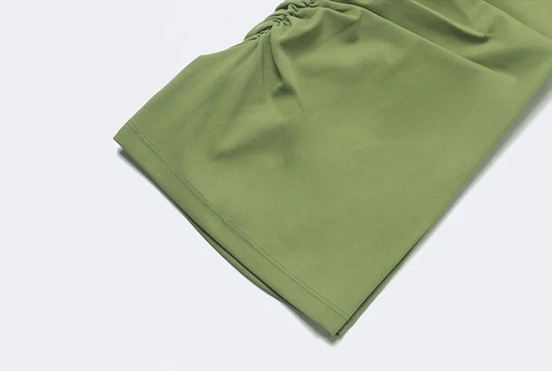 High Waist Gym Shorts 2-Pack - Seamless Nylon Cycling & Yoga Shorts