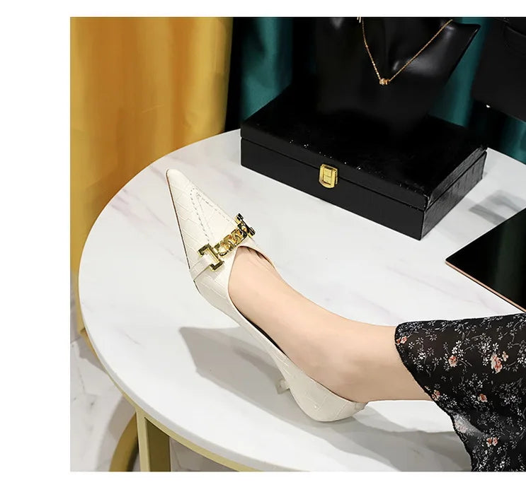 Patent Leather Stiletto Pumps - Professional Office Heels Available in 12 Colors