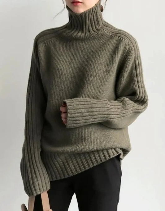 Women's Loose Turtleneck Pullover Sweater Top