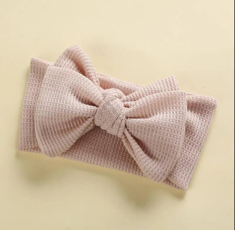 Infant Baby Girl Bow Headband Cute Stretch Bowknot Sweat Hair Bands Clothing Accessories