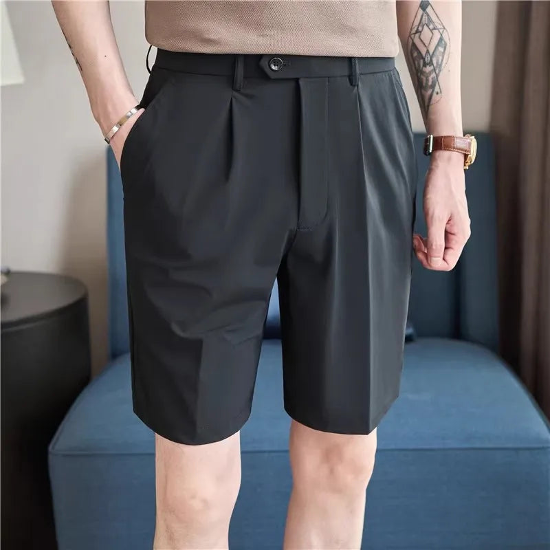 Men's Ice Silk Lightweight Shorts - Smart Casual Breathable Summer Shorts