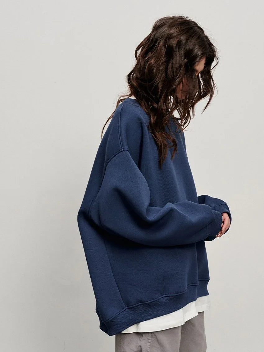 Women's Oversized Loose Pullover Fleece Sweatshirt