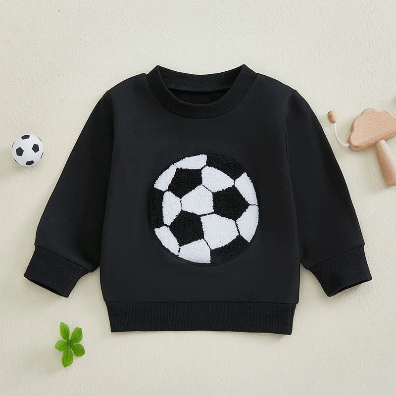 Baby Boys' Sports Style Sweatshirt - Casual Long Sleeve Pullover