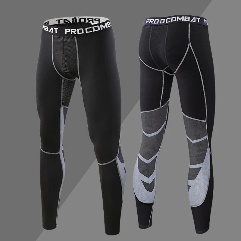 Men's Compression Sweatpants Tights Sport Pants for Gym Fitness Running Joggings Workout Trousers Dry Fit Leggings