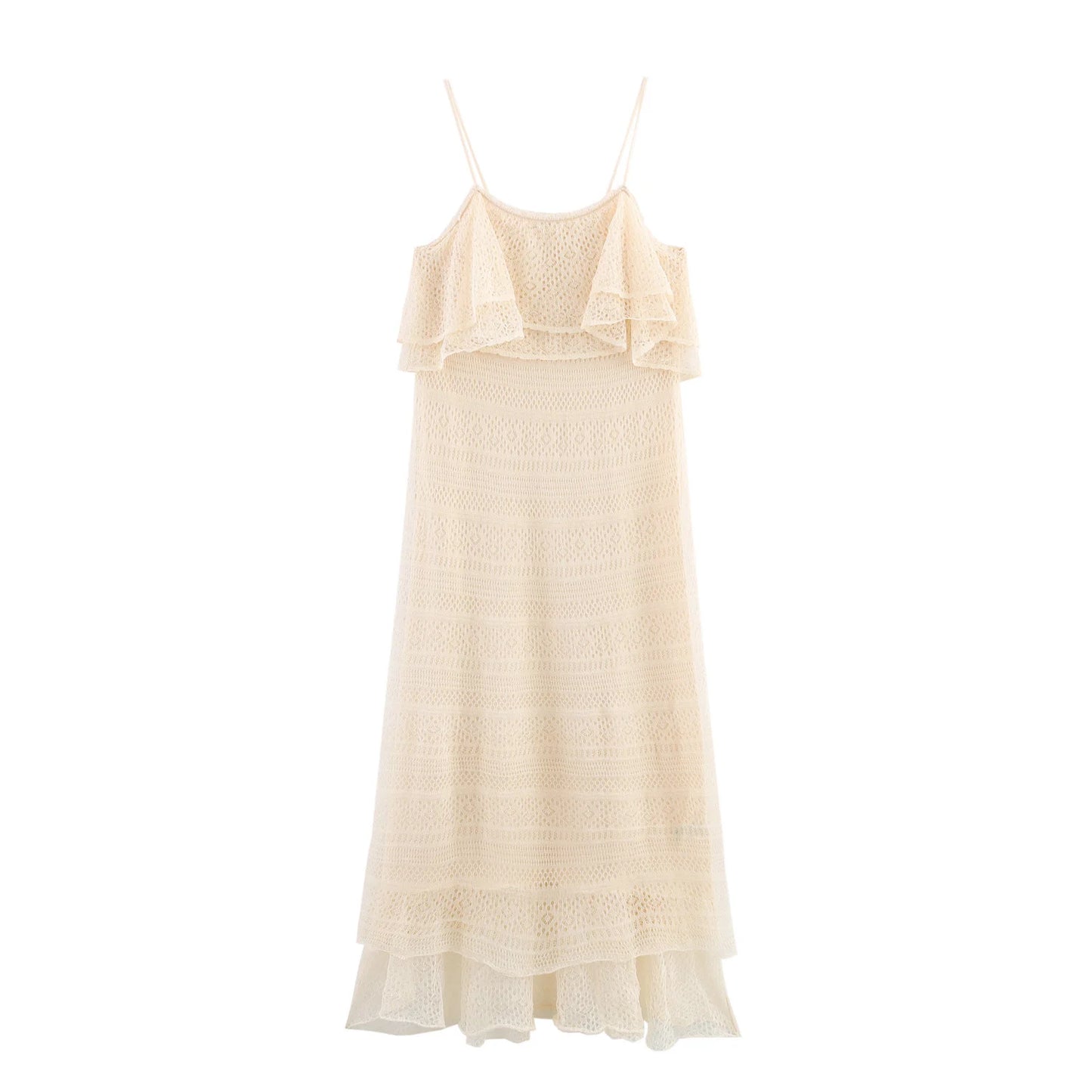 Jacquard Mesh Knit Dress