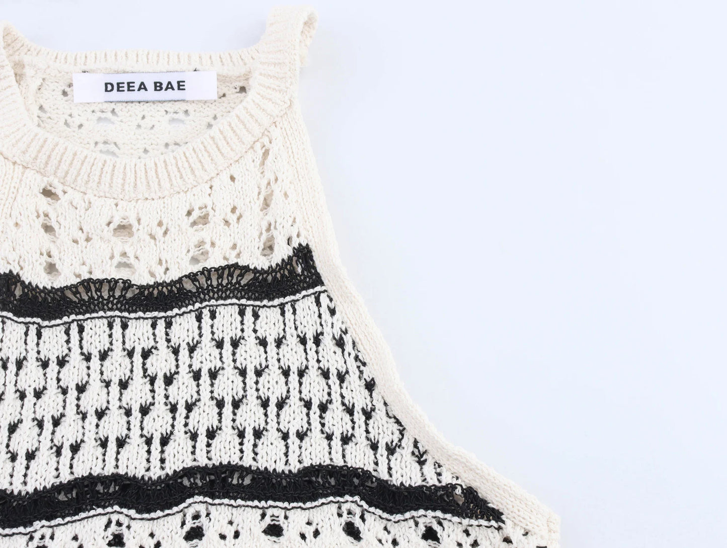 Striped Sleeveless Halter Neck Knitted Dress