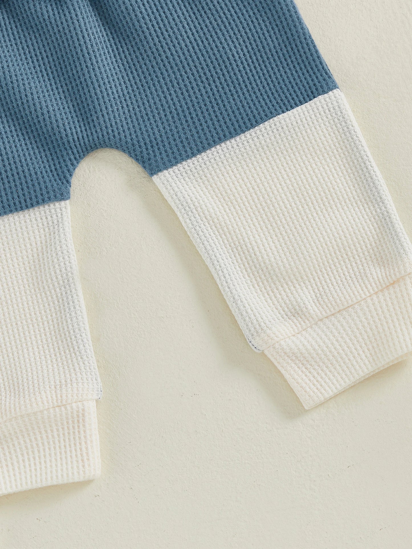 Casual Baby Boys Clothes Set - Long Sleeve Waffle Top & Elastic Waist Pants (0-3Y)