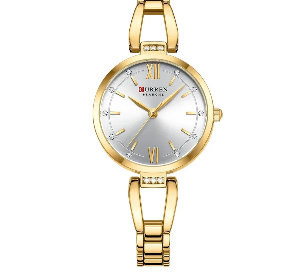 Elegant Stainless Steel Quartz Watch - Waterproof Fashion Timepiece