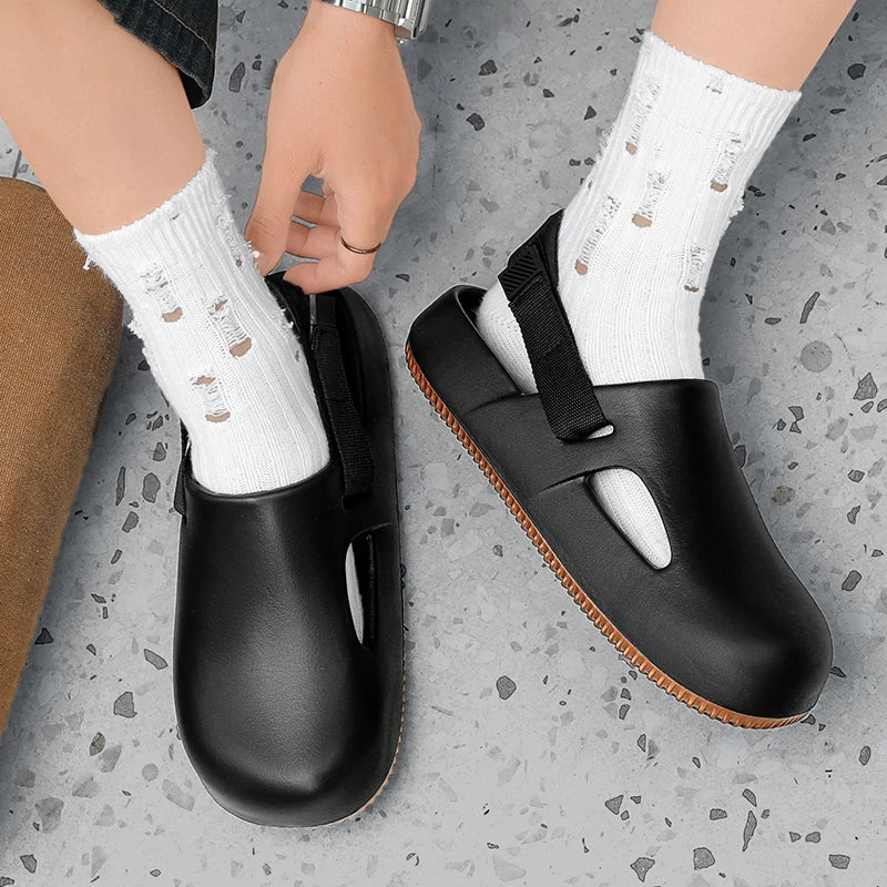 Men's Summer Slippers Platform Sandals Clogs Quick Dry Non-Slip Indoor Slides