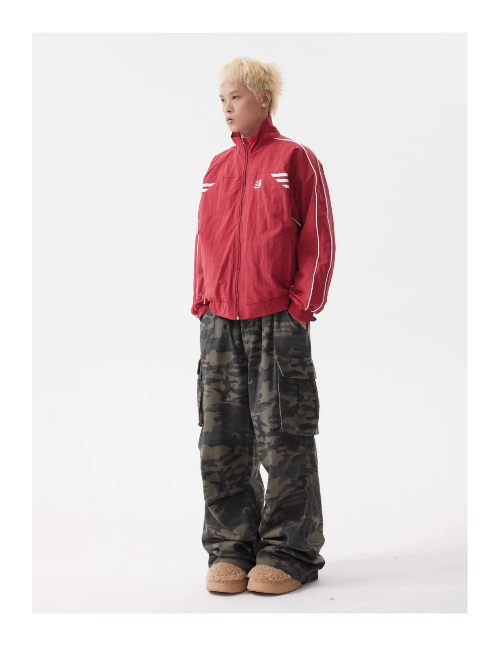 Men's Vintage Multi-pocket Pleated Camouflage Overalls Camo Colossus Baggy Pants