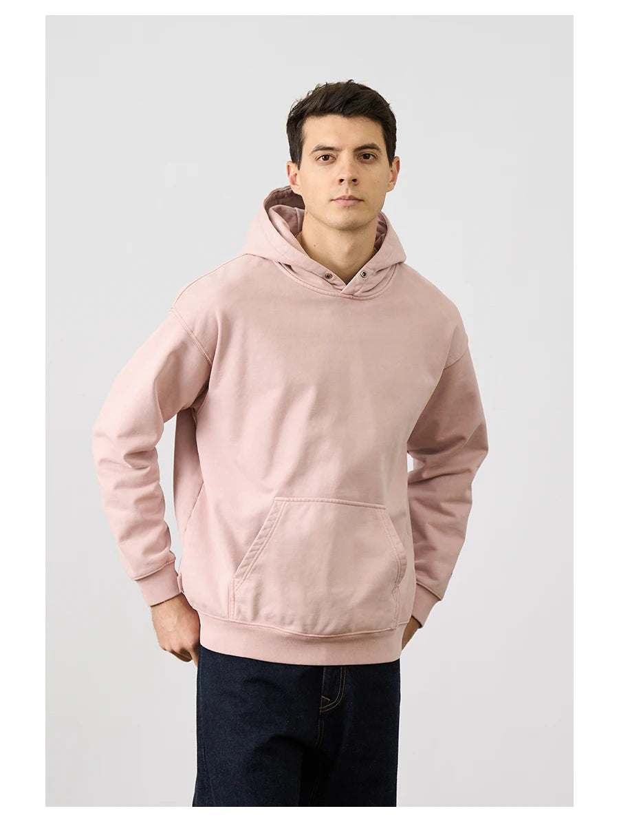 Men's Heavyweight 520gsm  Carbon Peaching Density Fabric Hoodies