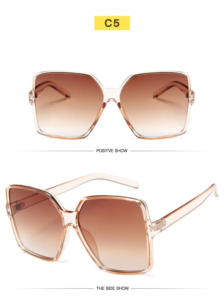 Women's Oversized Gradient Eyewear Sunglasses UV400