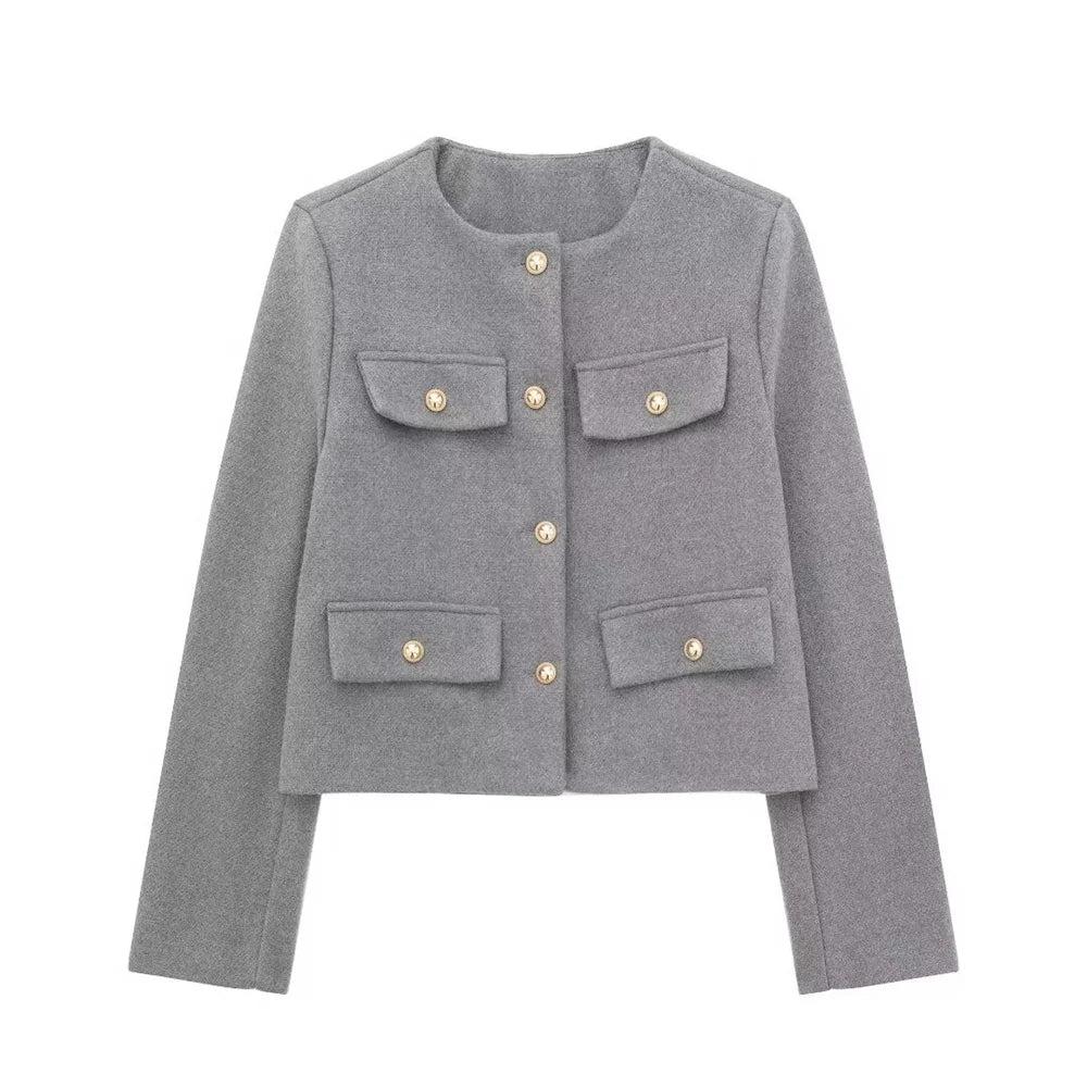 Women's  Casual Temperament Flip Short Jacket