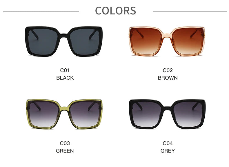 Y2K Vintage Square Sunglasses - 3 Pack Retro Driving UV400 Unisex Eyewear