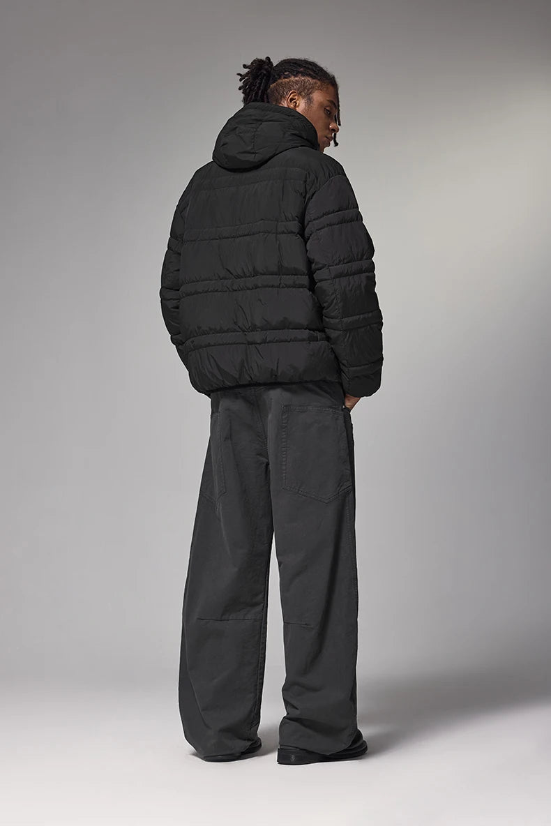Water-Resistant Down Jacket Unisex - Streetwear Warm Loose Fit with Detachable Design