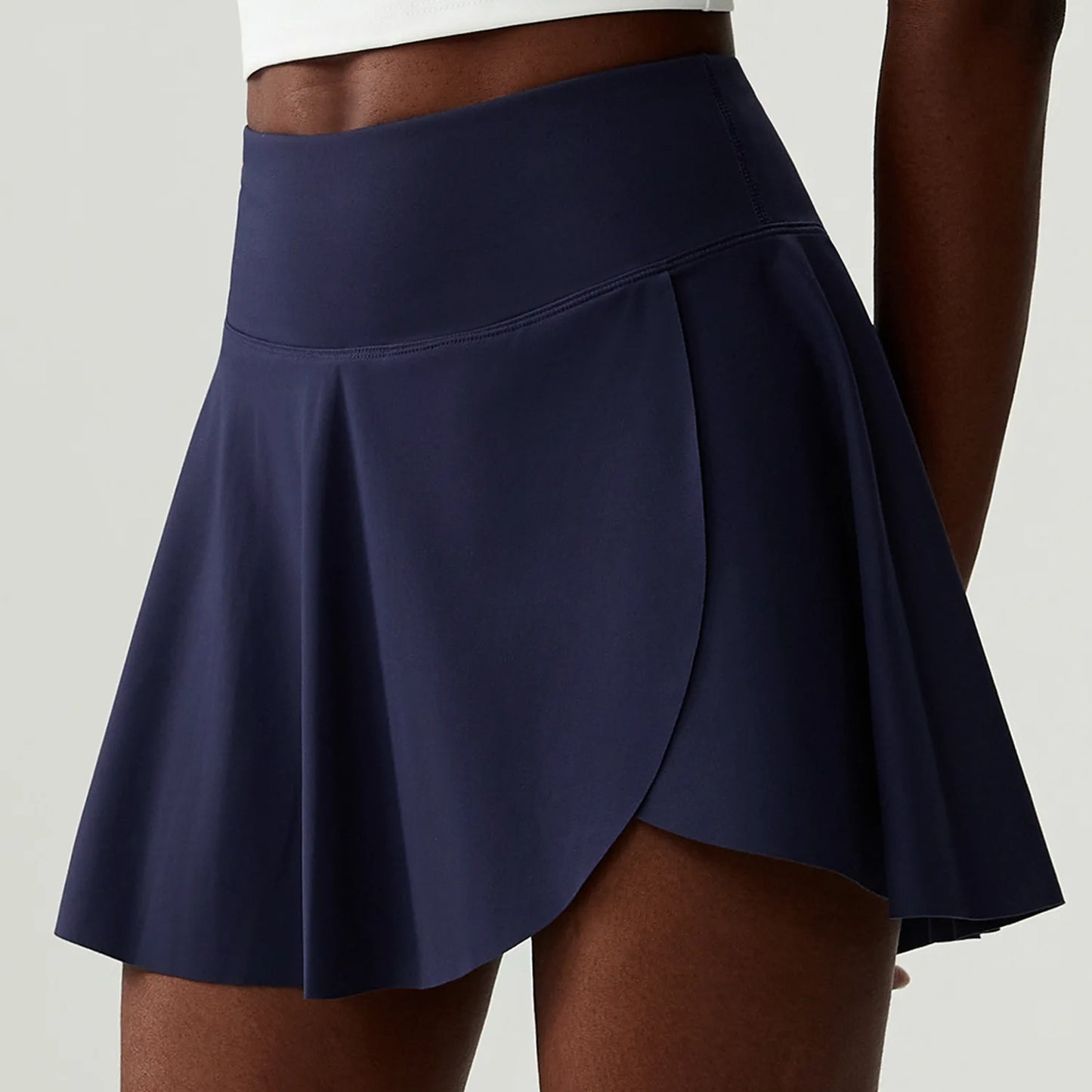 Women's High Waist Tennis Skirt with Pockets - Quick Dry Athletic Skort