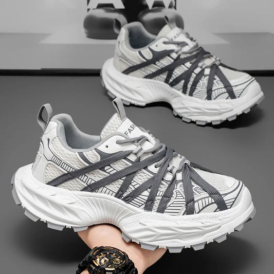 Men's Platform Strap Design Sneakers - High-Quality Sports Shoes