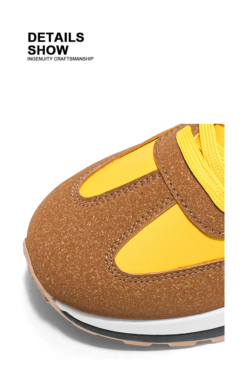 Men's Casual Sneakers Breathable Running Sport Shoes Tennis Sneakers Lace Up Platform Trainers Shoes